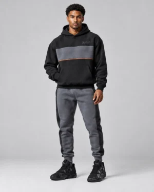 Roc Street Black & Grey Color-Block Hoodie