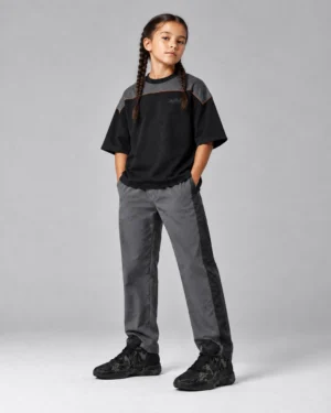 Roc Street Black & Grey Oversized Utility T-Shirt