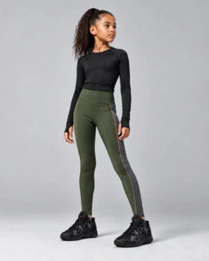 Roc Street Olive Green Camo High-Waisted Activewear Leggings