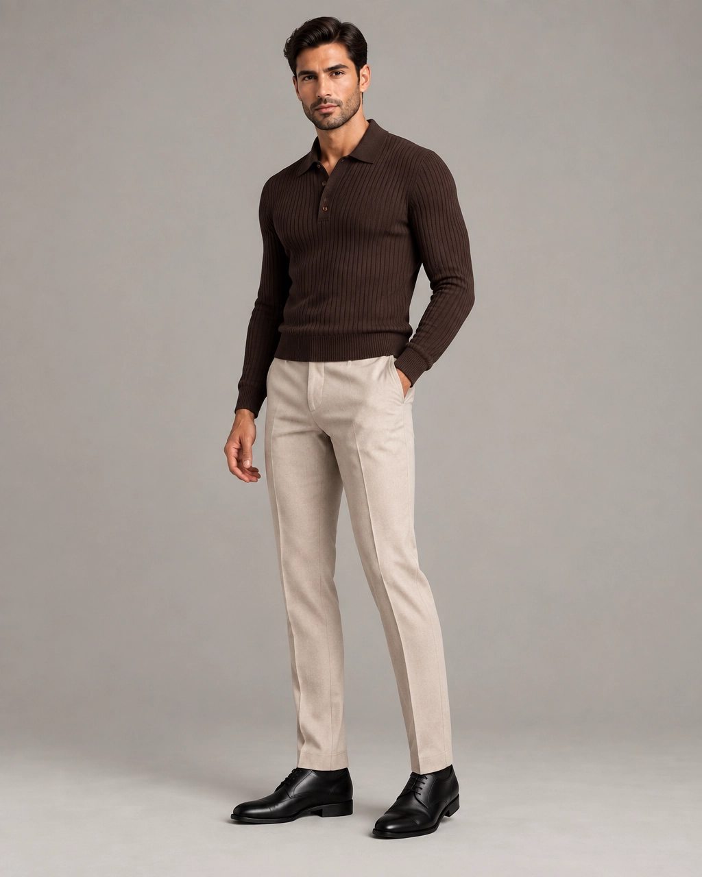 Signature Ribbed Knit Polo