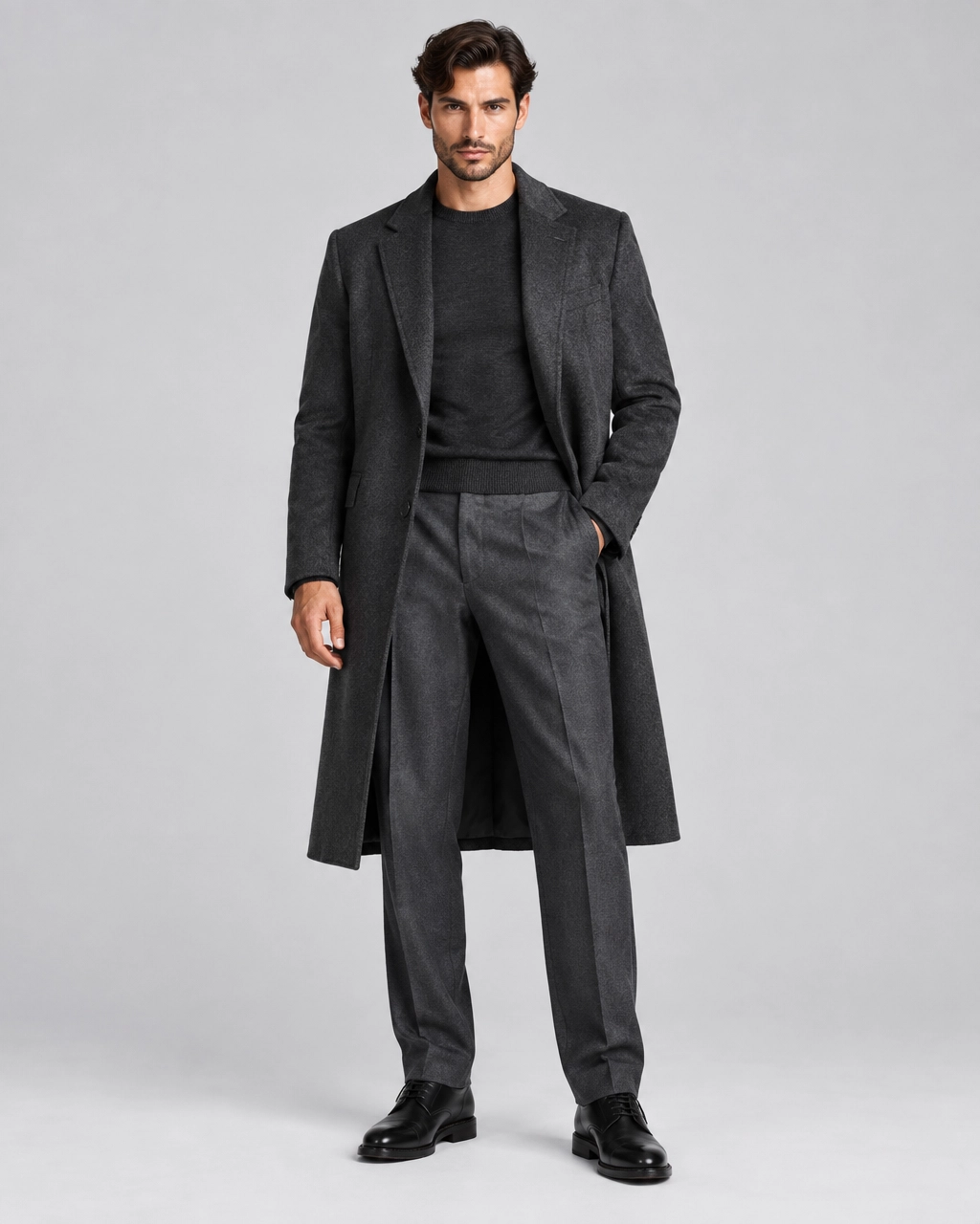 Signature Long Overcoat