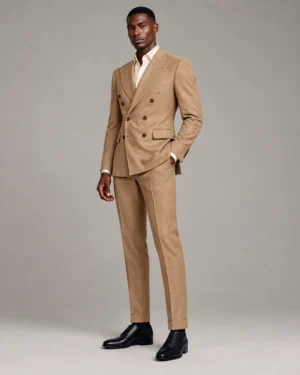 Signature Camel Double-Breasted Suit