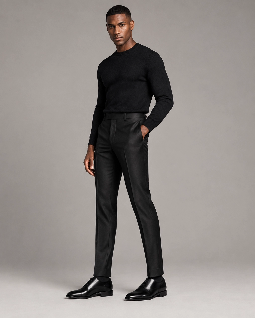 Signature Tailored Trouser — Black