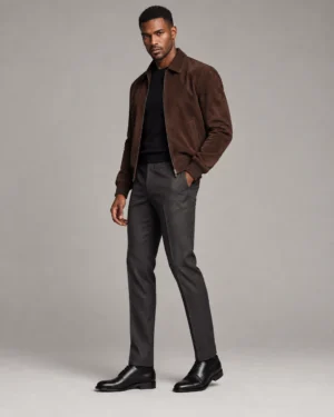 Signature Suede Bomber Jacket